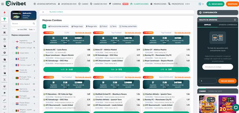Ivibet cuotas de apuestas