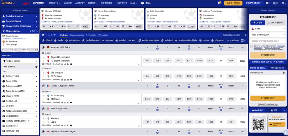 Sapphirebet Deportes Uruguay